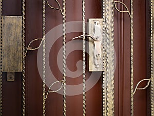 Grille gate, locks and door