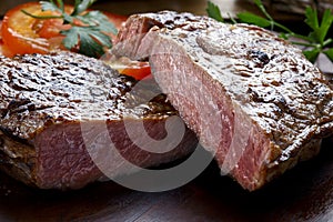 Grilled beef steak