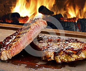 Grilled beef steak