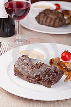 Grilled beef steak