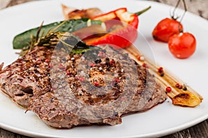 Grilled beef steak