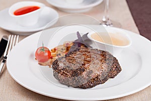 Grilled beef steak