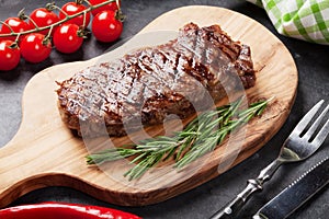 Grilled beef steak