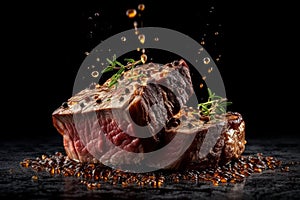 Grilled Beef Steak. Generative AI