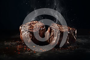 Grilled Beef Steak. Generative AI