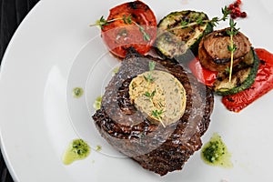 Grilled black angus steak