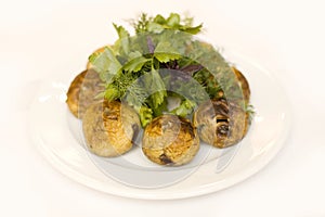 Grilled champignons