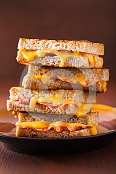 Grilled cheese and bacon sandwich