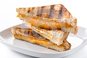 Grilled cheese sandwich isolated