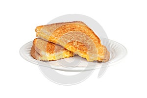 Grilled cheese sandwich on a plate photo
