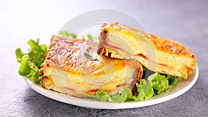 Grilled cheese sandwich and salad