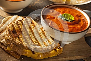 Grilled Cheese Sandwich with Tomato Soup