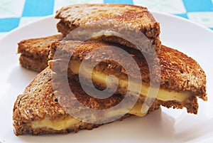 Grilled cheese toast on plate