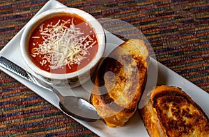 Grilled cheese and tomato soup, comfort food
