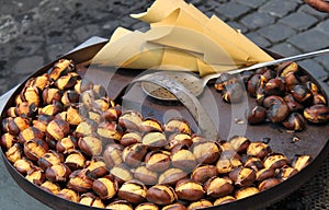 Grilled chestnuts