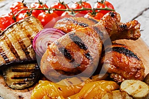 Grilled chicken drumstick