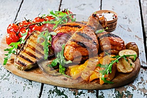 Grilled chicken drumstick