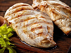 Grilled chicken fillets