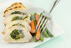 Grilled Chicken Florentine with Vegetables photo