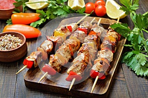 Grilled chicken kebabs