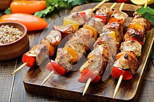 Grilled chicken kebabs