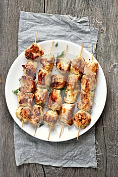 Grilled chicken kebabs