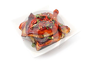 Grilled Chicken leg with chillies