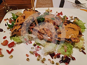 Grilled chicken with peri peri sauce aayi cafe Tonino Connaught place New Delhi India tasty photo