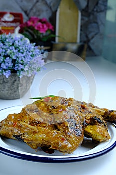 Grilled Chicken or popularly known as ayam percik, popular during fasting month of Ramadan