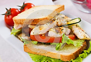 Grilled chicken sandwich