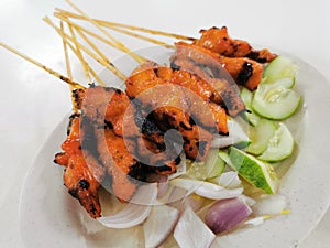 Grilled Chicken Satay Malaysia Food