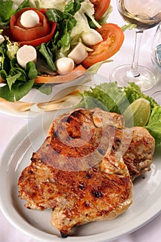 Grilled chicken served in Brazil gastronomy