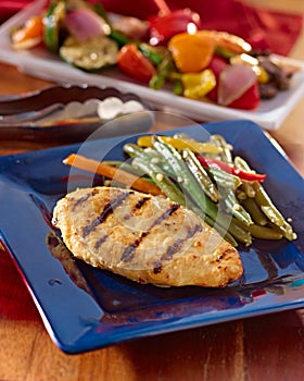 Grilled chicken summer meal.