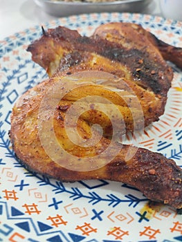 Grilled chicken thighs