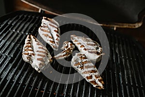 Grilled chicken on a weber barbeque