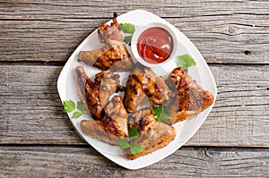 Grilled chicken wings