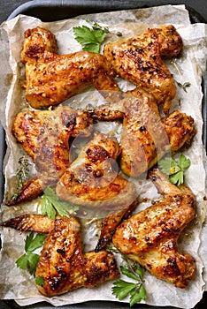 Grilled chicken wings