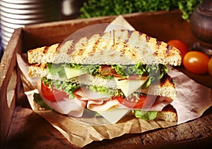 Grilled Clubhouse Sandwich with Fresh Toppings