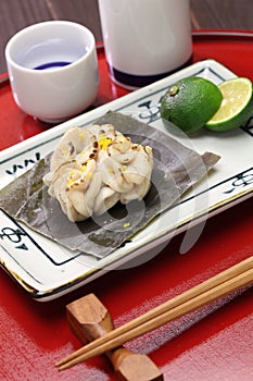 Grilled cod milt, japanese cuisine
