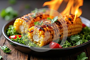 Grilled Corn and BBQ Salad