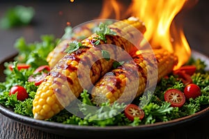 Grilled Corn BBQ Salad - Variation