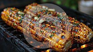 Grilled Corn on the Cob on a Grill