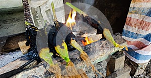 Grilled corn on the corb