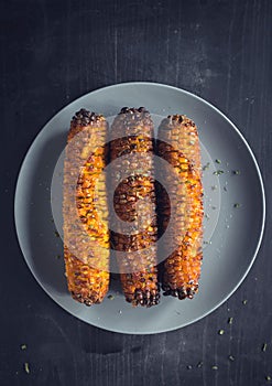 Grilled with corn with spices