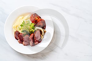 grilled duck breast with sauce