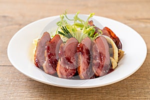 grilled duck breast with sauce