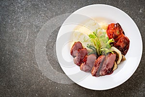 grilled duck breast with sauce