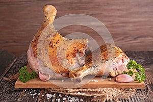 Grilled duck meat