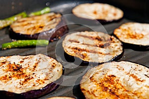 Grilled Eggplants and Asparagus
