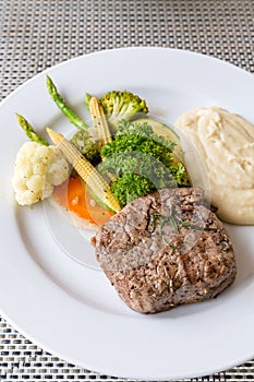 Grilled fillet steak